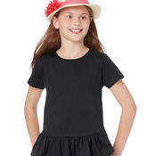 Girls' Ruffle Fine Jersey Tee